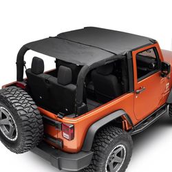 Combo Beach Topper; Black Diamond (07-18 Jeep Wrangler JK 2-Door)
