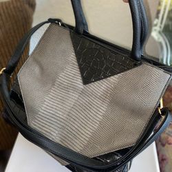 Black Faux Leather Purse