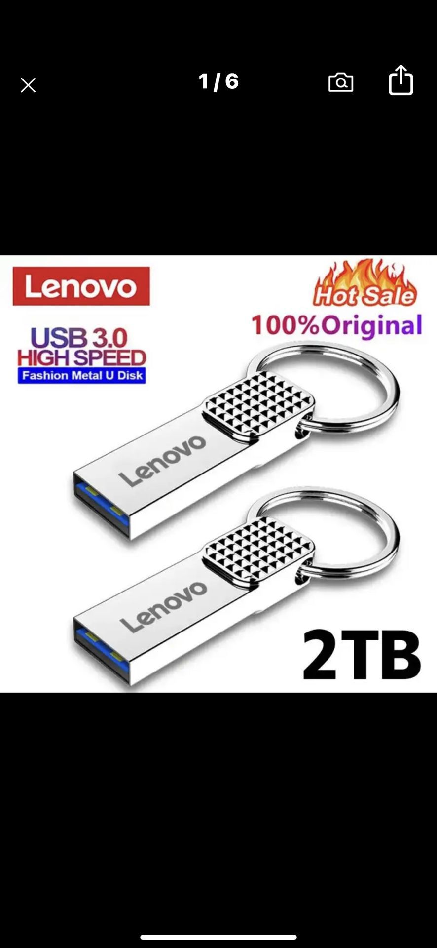 Lenovo USB 2TB OTG Metal USB 3.0 Pen Drive 