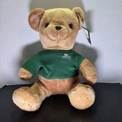 Lacoste Plush Teddy Bear Advertising Perfume Brown Parfum Limited Edition 14"