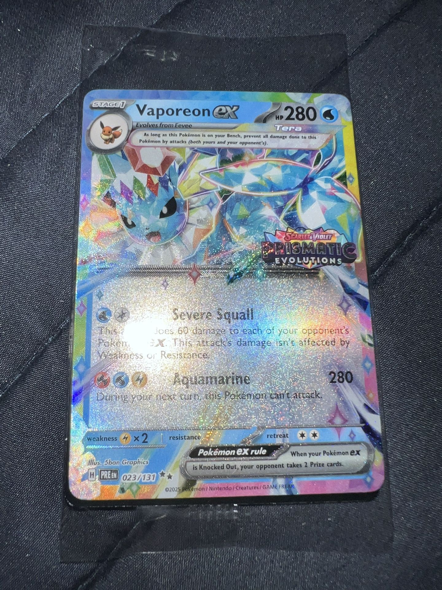 Prismatic Evolutions Stamped Vaporean ex 23/131