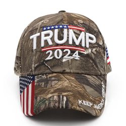 Trump 2024 Hat, Keep America Great 2024 Camouflage Hat