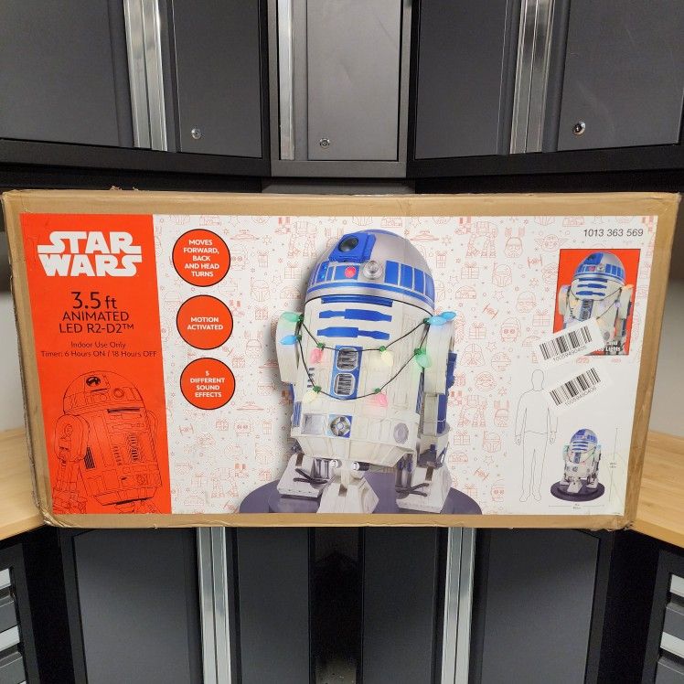 *NEW* Star Wars 3.5 ft. Animated LED R2D2 Decoration Animatronic Home Depot