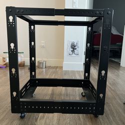 12U Server Rack - RackPath 12U Open Frame Adjustable Depth Rack
