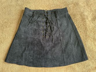 Vintage Black curdoroy mini skirt 