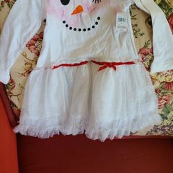 Snowman Dress Tutu 3T