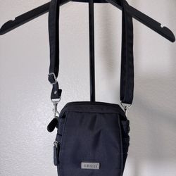 AMICCI Black Nylon Crossbody Bag / Travel Tech Pouch