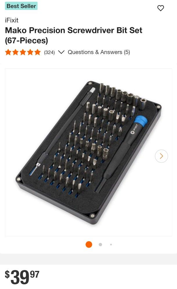 iFixit Mako Precision Screwdriver Bit Set (67- Pieces)