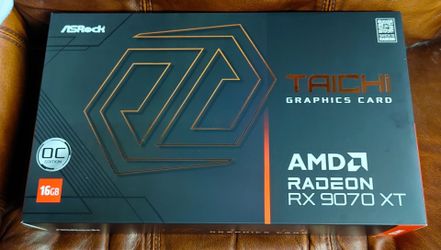 ASRock - RX 9070 XT - Taichi 16GB GDDR6X Graphics Card (Black)