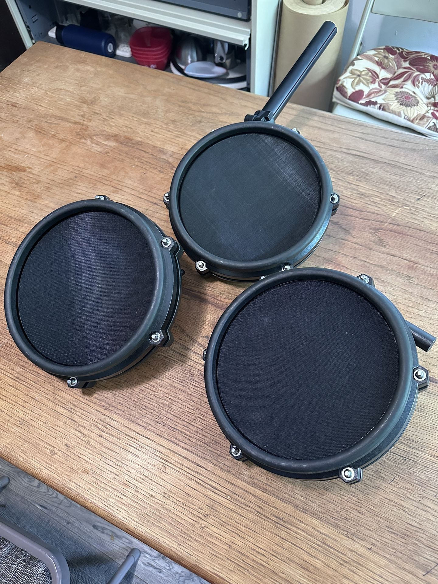 LOT OF 3 ALESIS Nitro DM7X Electronic Drum 8” Inch Snare Dual-Zone Mesh Pad