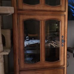 Entertainment Center With Glass And Lights