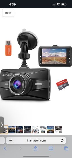 Dash Cam Front with 32G SD Card, BOOGIIO 1080P FHD Car Driving Recorder