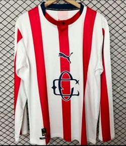 CLUB DEPORTIVO GUADALAJARA CHIVAS RAYADAS SOCCER JERSEY 120 ANIVERSARIO $50. CASH PLEASE!!!