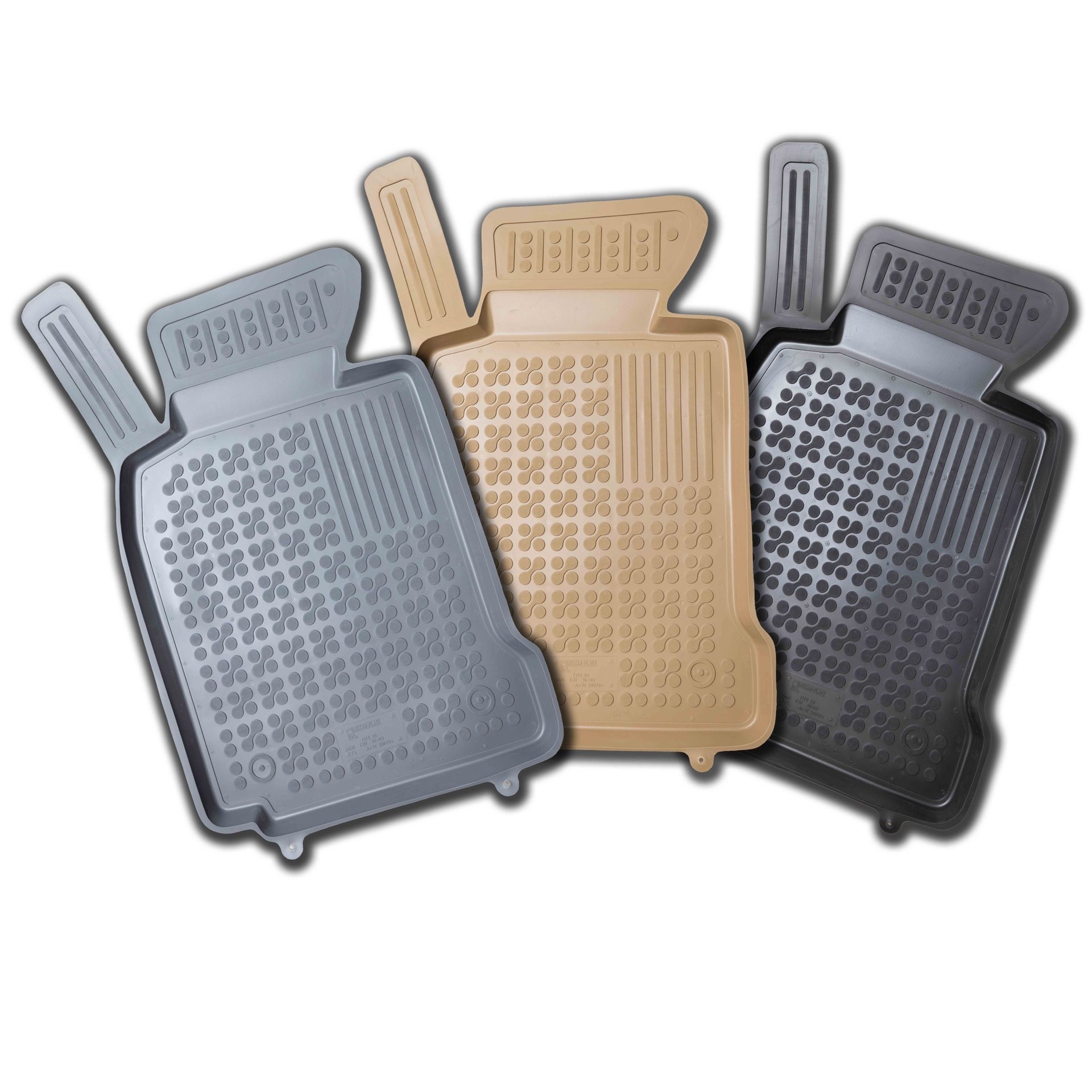 Rubber Floor Mats For Audi Bmw Mercedes in Black Gray Beige Colors