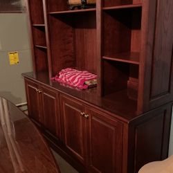 Beautiful  Solid Wood  Boat Table And Hutch
