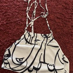 Halter Top Tie Cropped Top