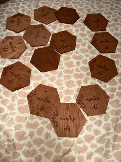 wooden hexagon baby milestone markers