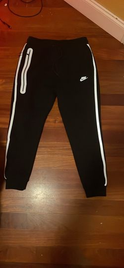 Nike Black Jogger Sweatpants with White Stripe