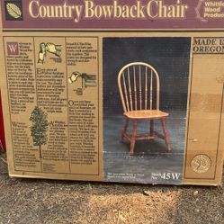 Wood Country Bowback Chair X2