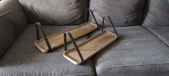 Wooden wall shelf