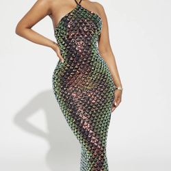 Fashion Nova Sequin Dress Size X small 