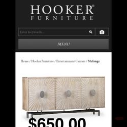 Hooker Furniture 5560-55 68" Entertainment Console in Light Wood 5(contact info removed)8-LTWD
