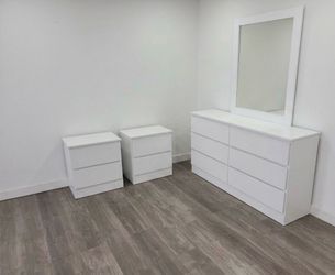 Dresser whit mirror and 2 nightstands - Cómoda con Espejo y 2 mesitas de noche