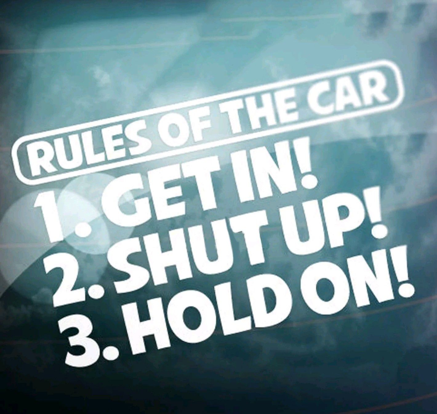 JDM "Rules of the car" decal