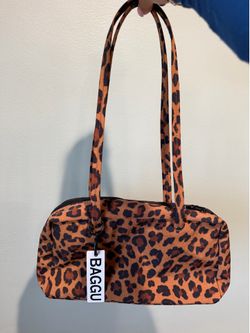 Baggu cheetah bowler bag
