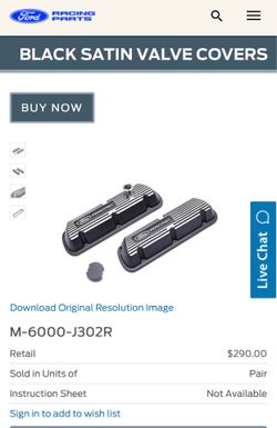 Ford racing valve cover