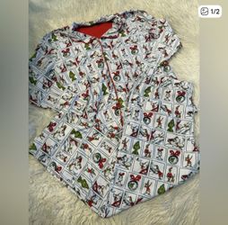 Adults Christmas Grinch Pajamas 