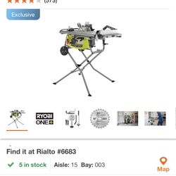 Ryobi Table Saw 