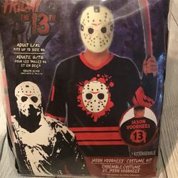 Friday The 13th Jason Voorhees Adult Costume Kit Size L/XL -NEW