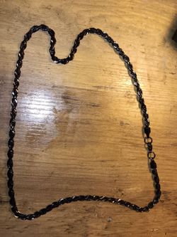 Black Rope Chain Necklace