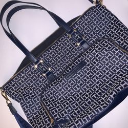 Canvas Tommy Hilfiger Tote With Shoulder Strap