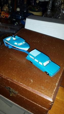 Perfect vintage lesney wagon with trailer and boat all original