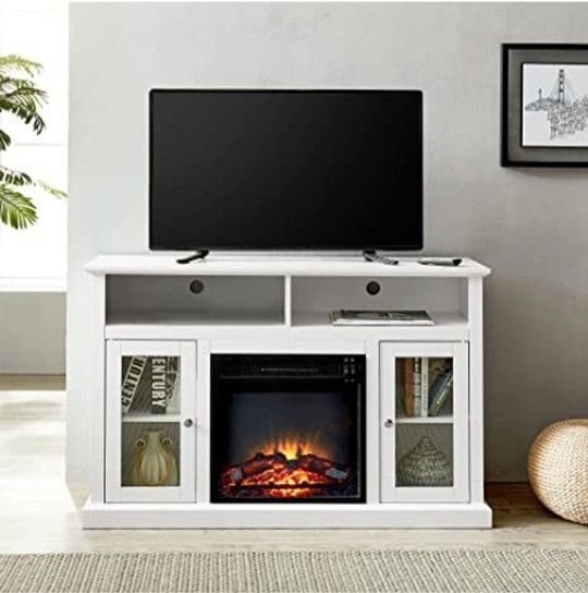 Modern Electric Fireplace Storage Cabinet