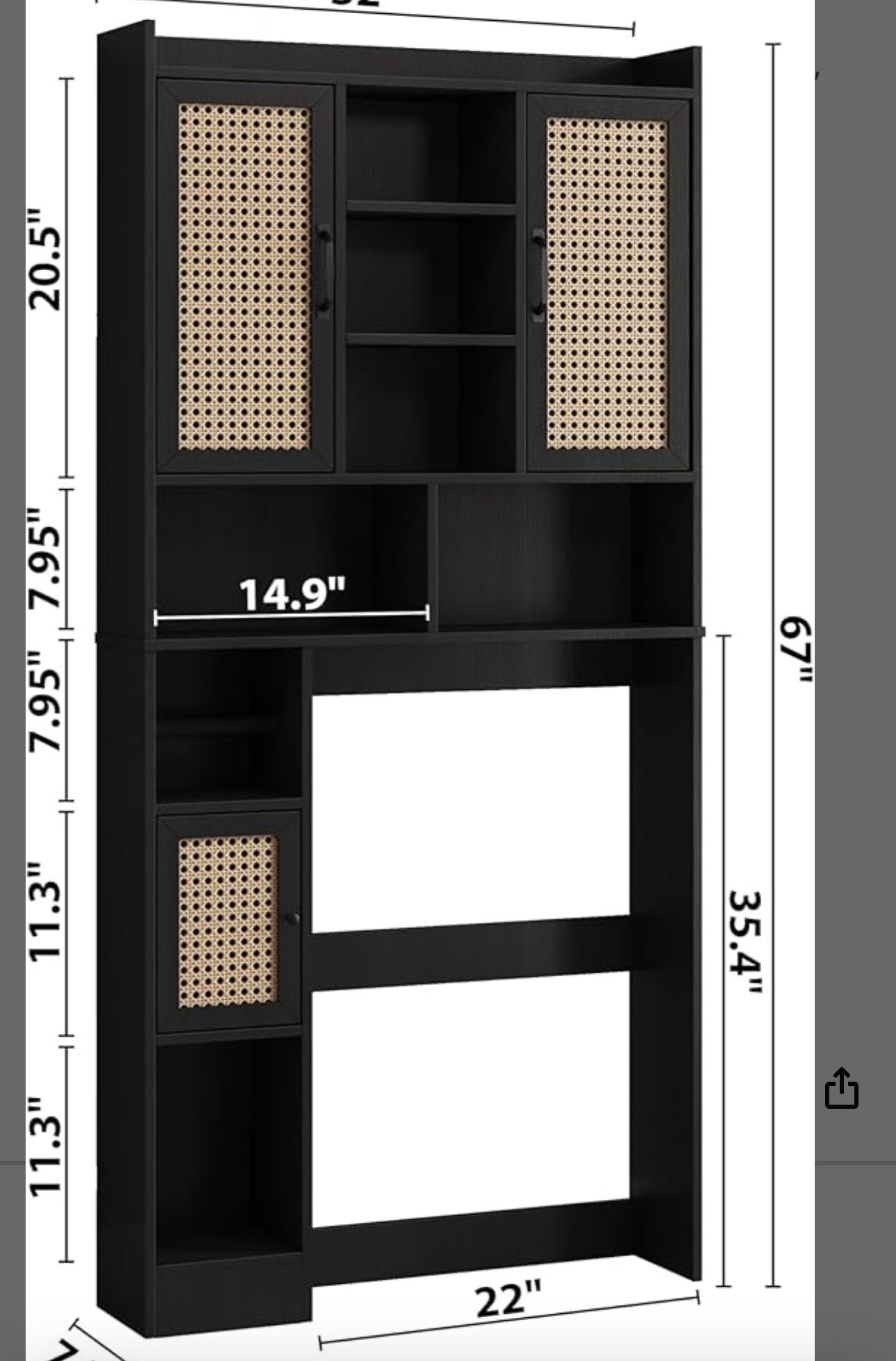 Storage Cabinet For Bathroom Or Laundry Room