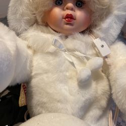 SnowBaby Santa’s Best 1990’s Excellent Working White Has No Stains
