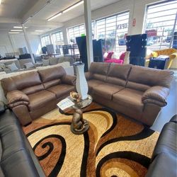 Brand New 🌄 $10 Down Payment Finance 🎗️Bladen Coffee 2 Piece Living Room Set▪️# Sofa # Loveseat # Couch # Living Room Set