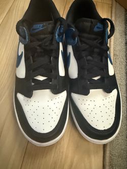 Nike Dunk Low Black White Blue Sneakers