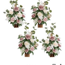 4 Artificial Standing Flowers Wedding Decor
