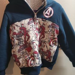 Kids Marvel Comics Hooded Jacket Sz 5