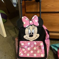 Minnie Mouse Backpack On Wheela