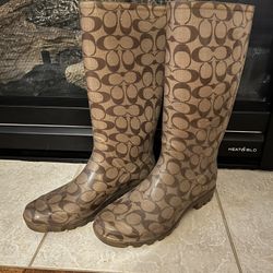 Coach Brand Women’s Rain Boots Size 8