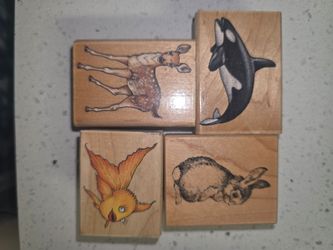 Animal Rubber Stamp Set of 4