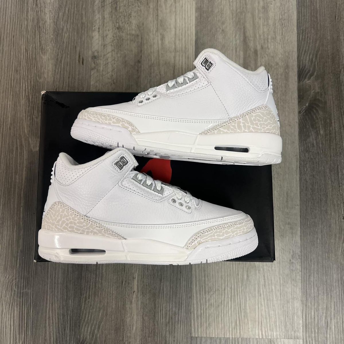 5.5y Jordan 3s,5s, White Retro Pure Money
