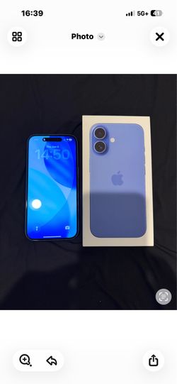 iPhone 16 128GB Ultramarine Blue – Unlocked, Excellent Condition, 100% Battery