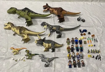 Retired LEGO Dinosaurs Mini Figures Lot With Mix Jurassic Park Set + Extras