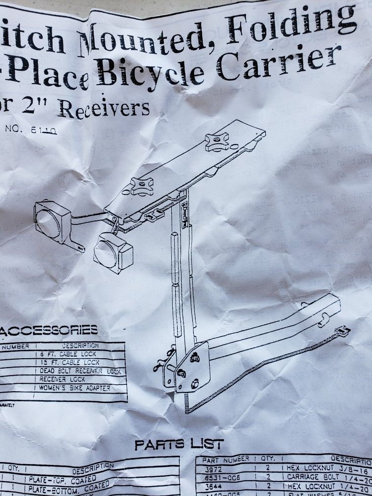 Draw-Tite 4 bike rack for 2" receiver